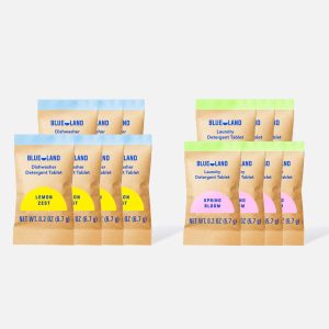 Bluelland Dishwasher + Laundry Detergent Sample Pack (14 Tablets – 7 Each)